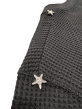 SHINY STAR STUD Waffle Long Sleeve Top