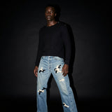 Camo Patch Washed Jeans