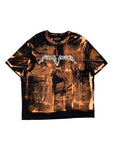 Bleached "ROCKSTAR" Logo Oversized Cropped tee