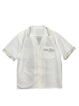 Frilly 'Reversed Drop Shadow' Logo Linen Blend Short Sleeved Shirt (Open Collar)