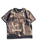 Bleached "ROCKSTAR" Logo Oversized Cropped tee