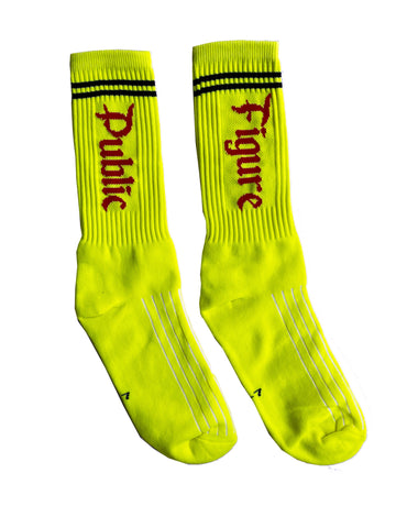 Public Figure Logo Neon Socks